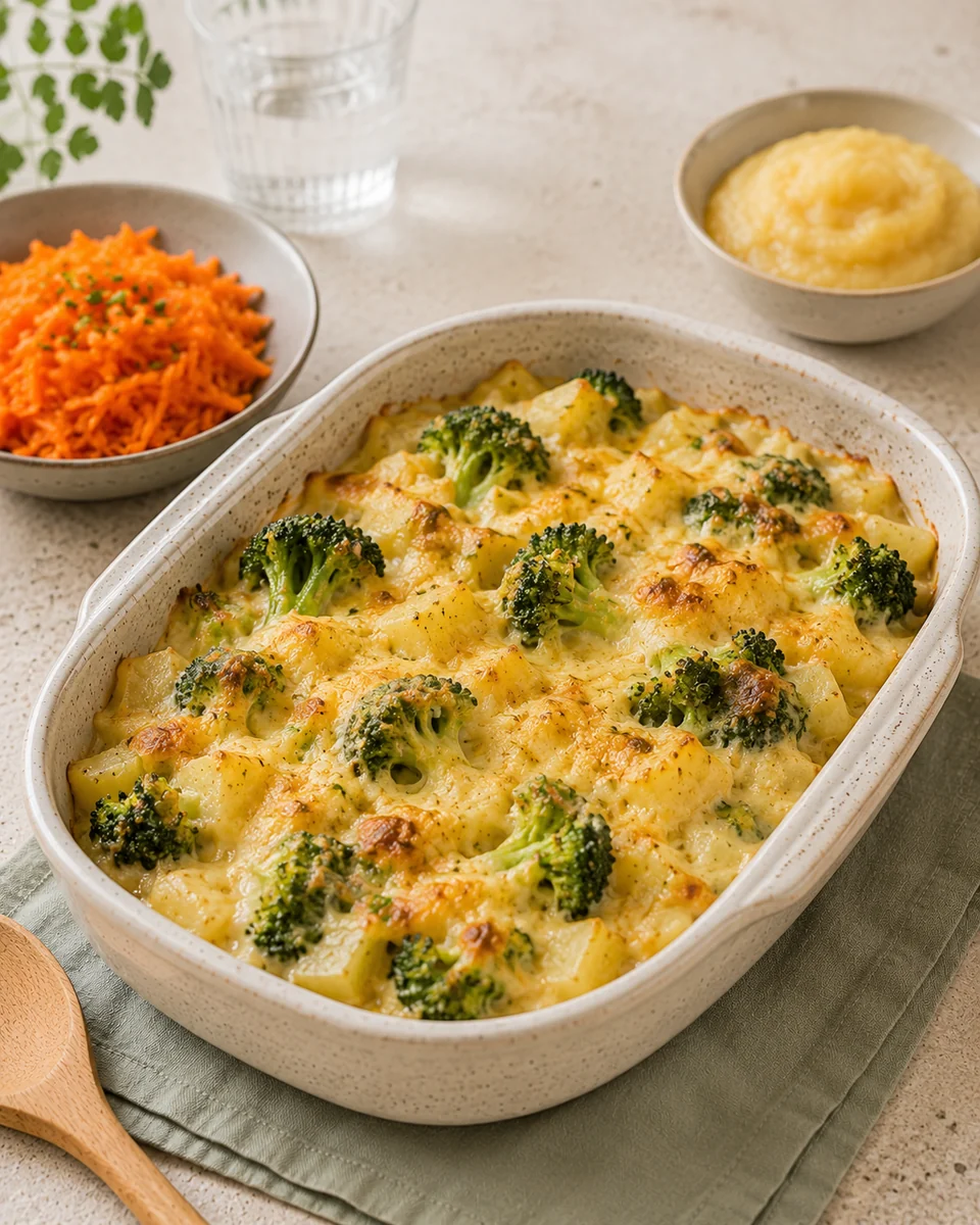 Brokkoli-Kartoffel-Auflauf mit Käse