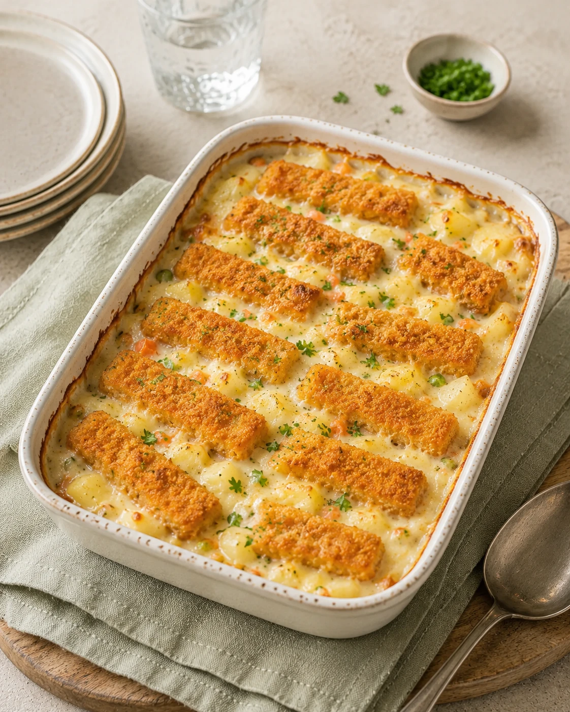 Fischstäbchen-Auflauf