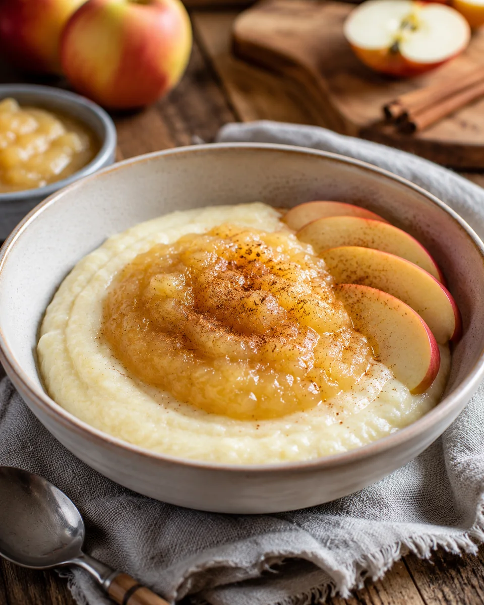 Grießbrei mit Apfelkompott