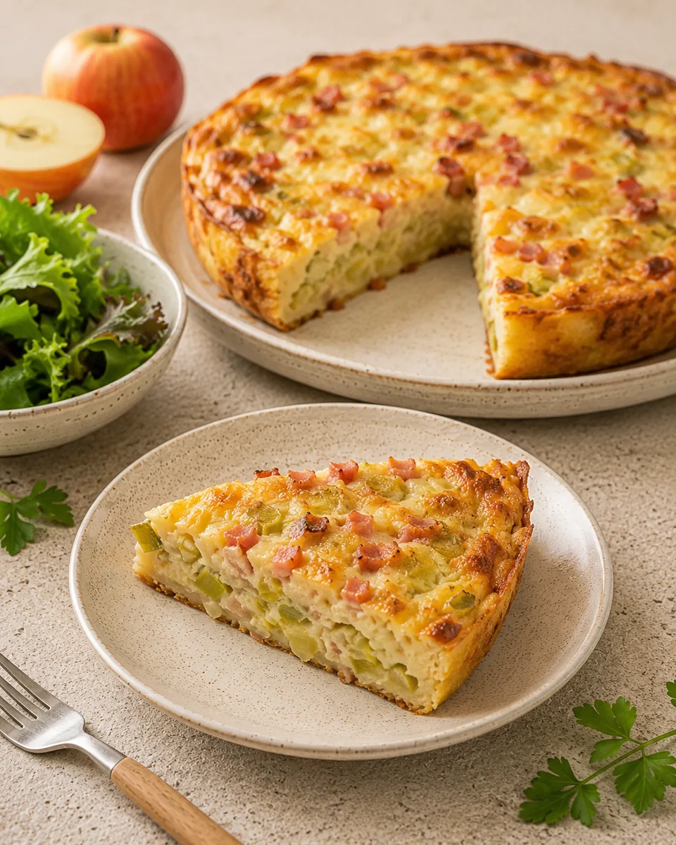 Lauch-Speck-Quiche ohne Mürbeteig