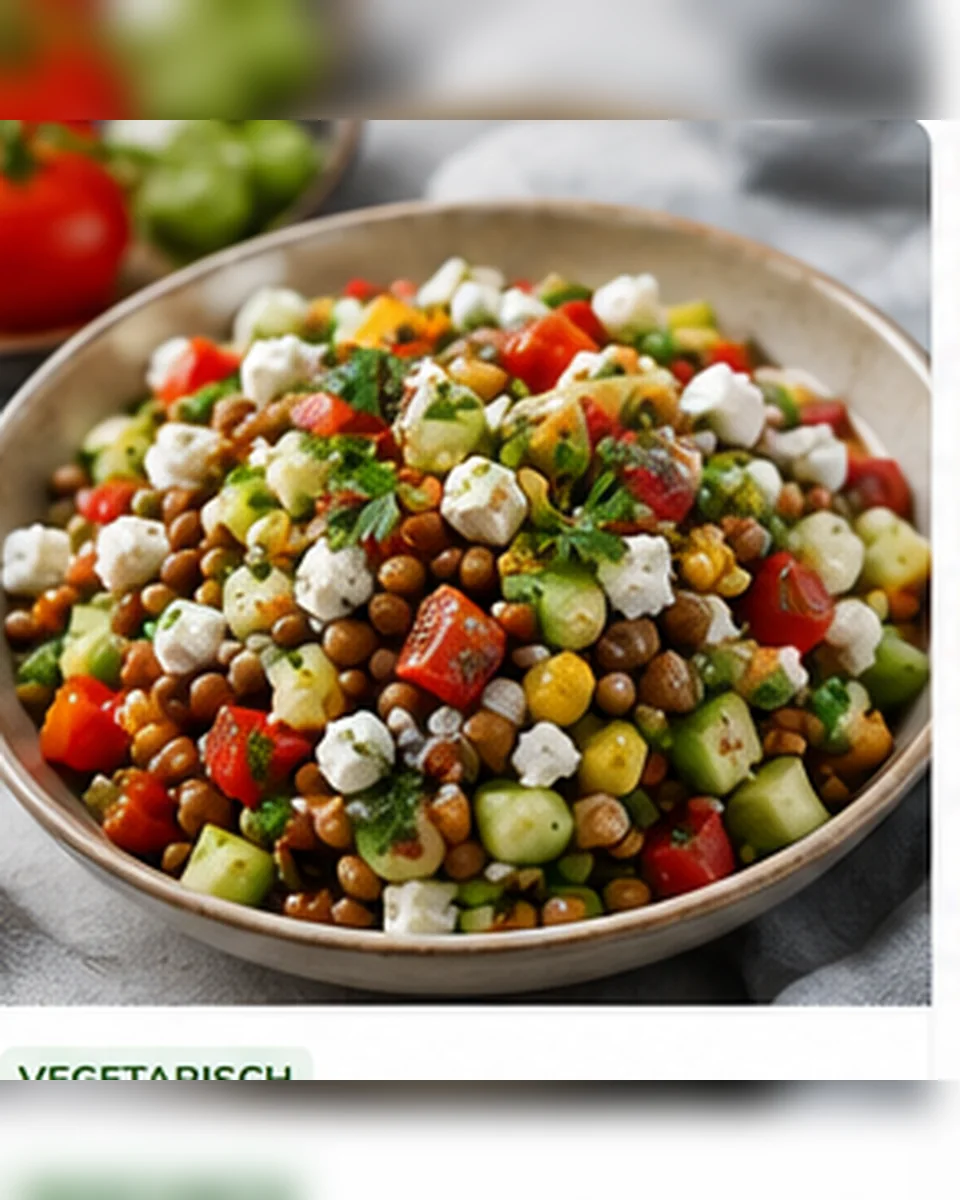 Linsensalat mit Feta