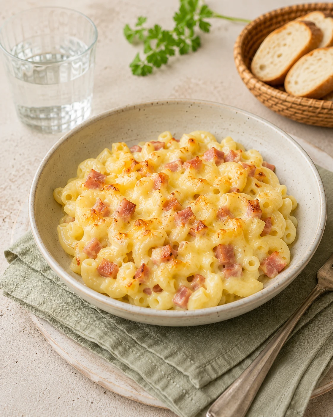 Makkaroni mit Schinken