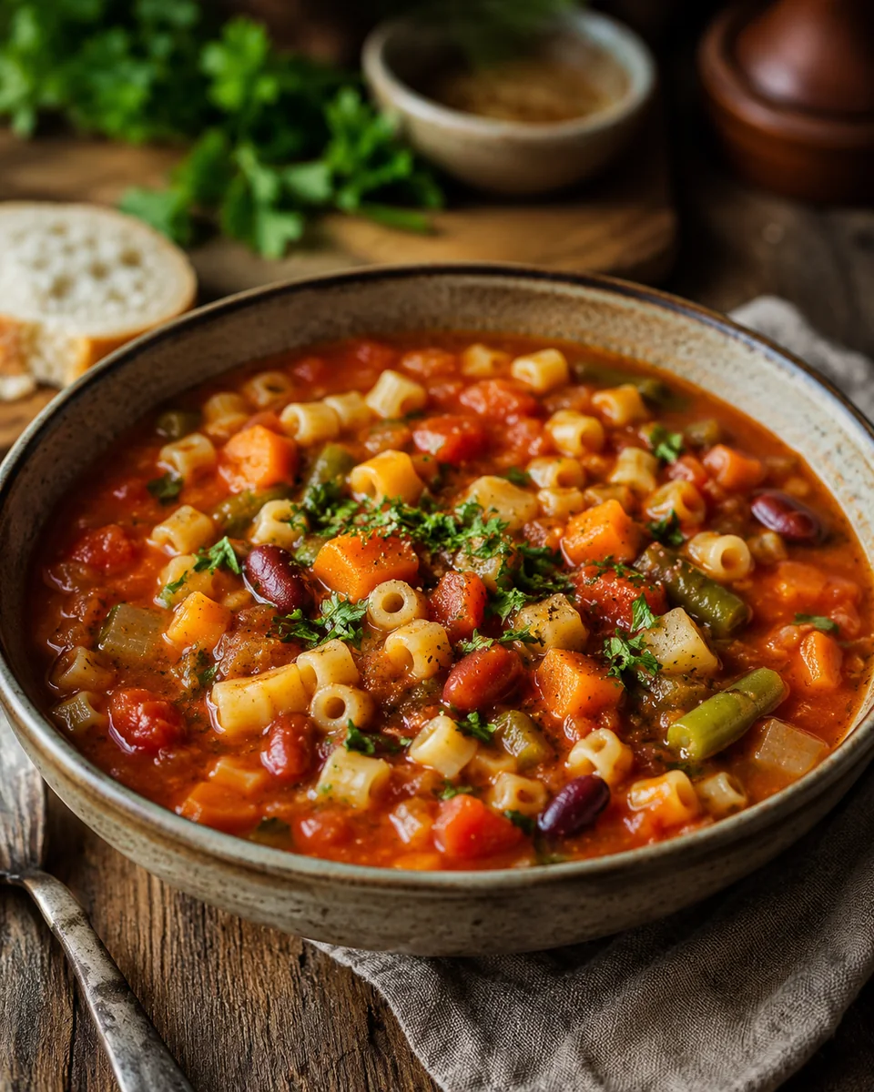 Nudel-Gemüseeintopf mit Tomaten