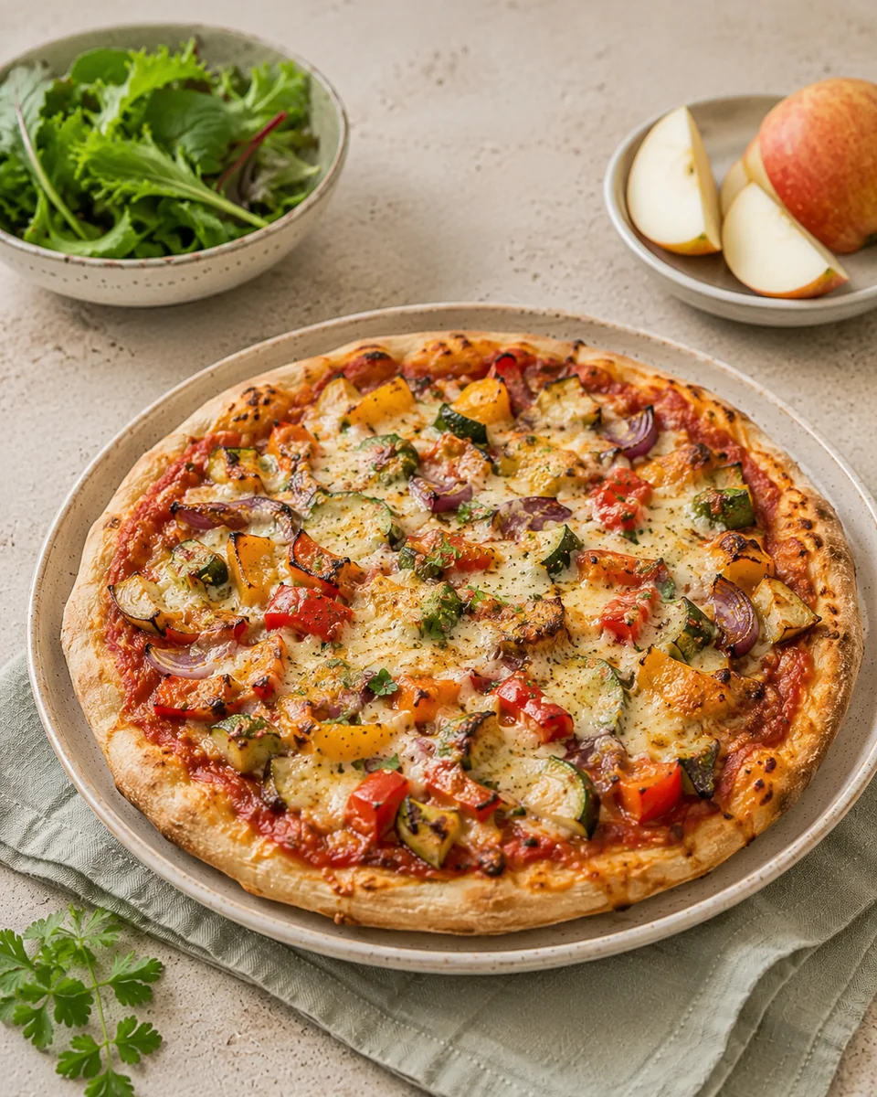 Reste-Pizza mit Gemüseresten