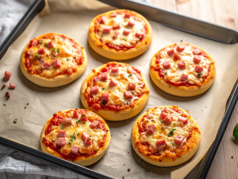 Mini-Pizzen vom Blech