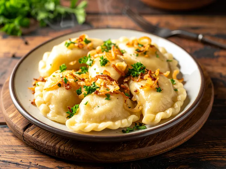 Pierogi mit Kartoffel-Quark-Füllung