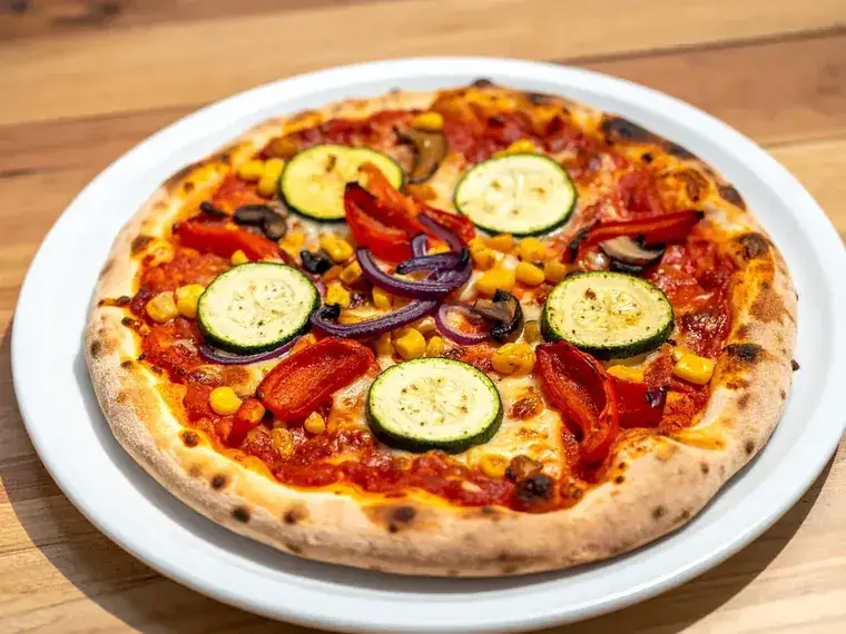 Reste-Pizza mit Gemüseresten