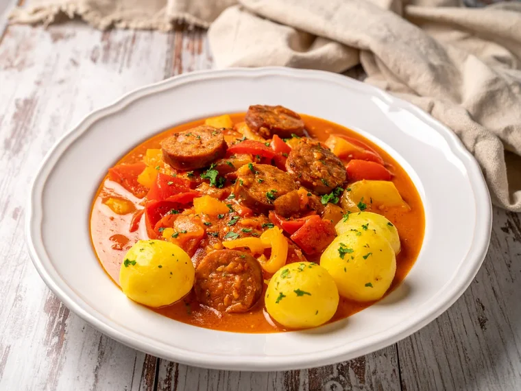 Wurstgulasch / Letscho mit Wurst
